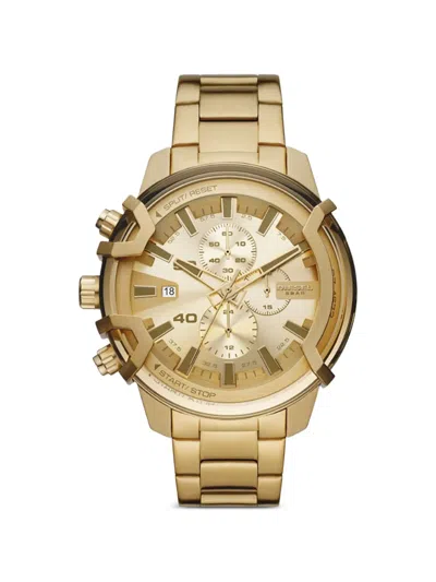 Diesel Griffed 48mm Watch In Gold