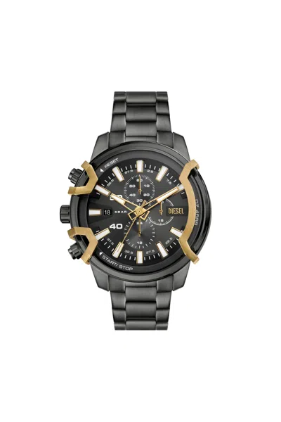 DIESEL GRIFFED TWO-TONE STAINLESS STEEL WATCH