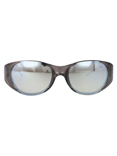 Diesel Grigio Metallizzato Acetate Sunglasses In Multi