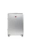 Diesel Grooved Suitcase In Silver