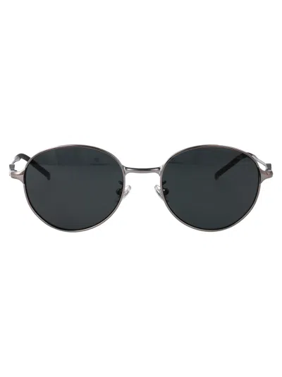 Diesel Gunmetal Lucido Metal Sunglasses In Black