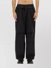 Diesel "gustaf" Layered Wide Leg Trousers In Black