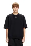 Diesel S-cooling Biologic Cotton Sweatshirt With Metal Oval-d Logo In Black