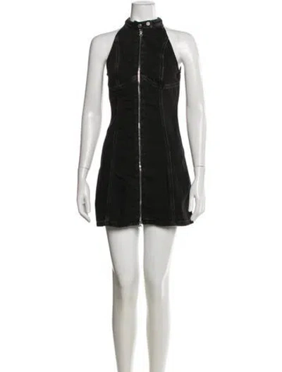 Pre-owned Diesel Halterneck Mini Dress In Black