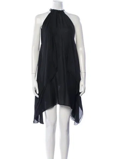 Pre-owned Diesel Halterneck Mini Dress In Blue