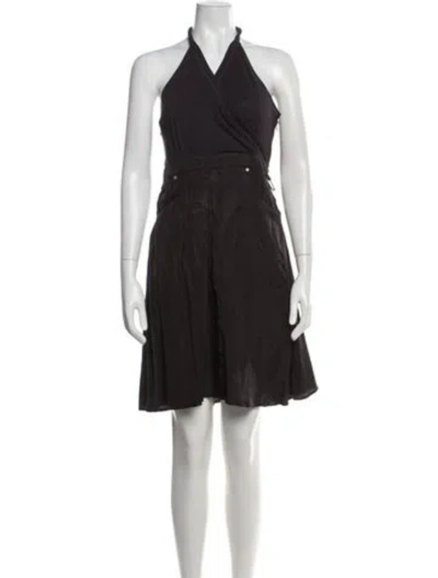 Pre-owned Diesel Halterneck Mini Dress In Brown