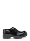 Diesel D-hammer-leather Lace-up Shoes With Oval D Toe Cap In Black