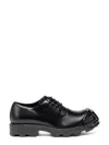 Diesel D-hammer-leather Lace-up Shoes With Oval D Toe Cap In Black
