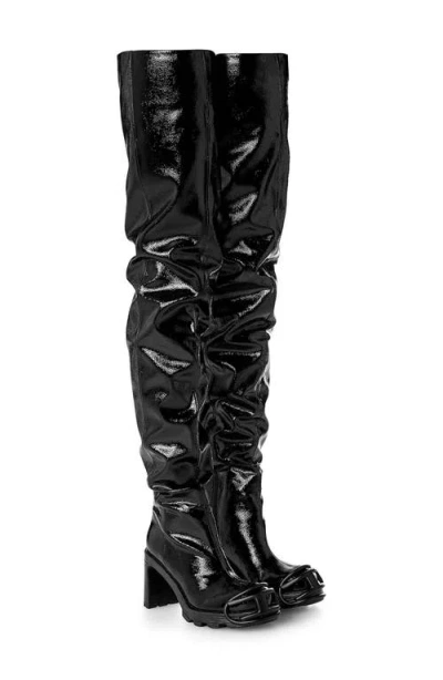 Diesel ® Hammer Thigh High Boot In Black