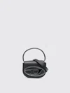 Diesel Compact Leather Shoulder Bag In Black