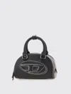 Diesel Women Black 1dr Dome Crossbody Mini Bowling Bag In Black