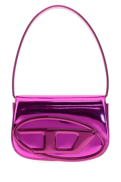 Diesel Fuchsia Leather 1dr Shoulder Bag In Pink