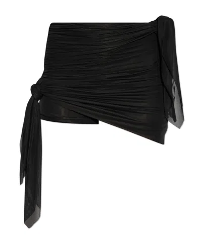 Diesel Hanging Short Skirt And Shorts In Black