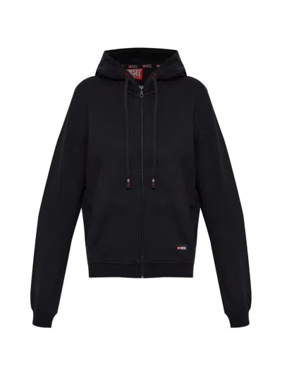 Diesel Harriet D-core Zip-up Hoodie In Black