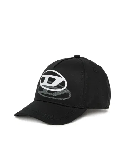 Diesel Hat With Logo In Black