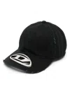 Diesel Oval-d Cotton Baseball Cap In Black