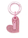 Diesel Heart Charm Keyring In Pink