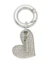 Diesel Heart Charm Keyring In Silver
