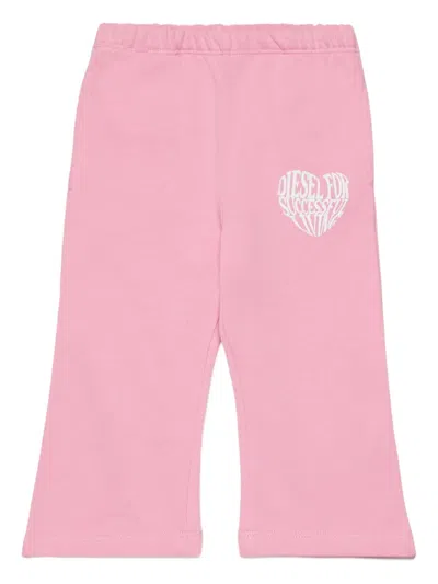 Diesel Babies' Heart Graphic Trouser Set In Pink