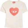 Diesel ® Heart Logo Rib Graphic T-shirt In White