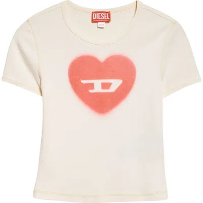 Diesel ® Heart Logo Rib Graphic T-shirt