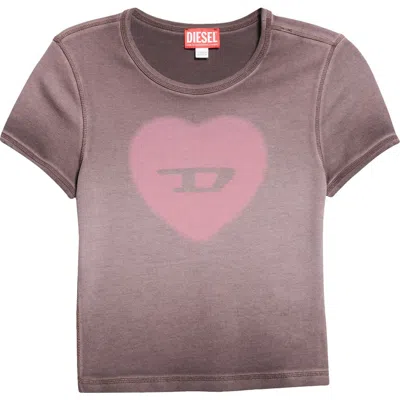 Diesel ® Heart Logo Rib Graphic T-shirt