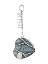 Diesel Heart-shape Mirror Keychain In Silver