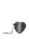 Diesel Mirror Charm In Argyle Quilted Denim