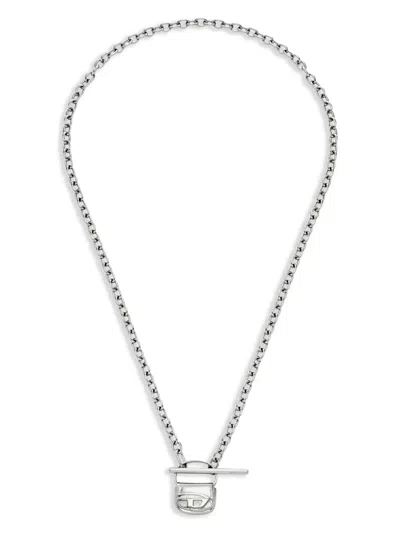 Diesel Hematite Necklace In Metallic