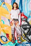 Diesel Henley Top With Graffiti Print In Multicolor