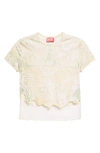 Diesel T-inlay T-shirt In Multi