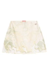 Diesel Nylon Mini Skirt With Heraldic Print In Neutral