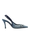 Diesel D-venus Pointed-toe Slingback Pumps In Black