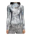 Diesel Nylon Blend Cozy Sweater In Gray