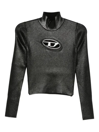 DIESEL HIGH-NECK RIBBED TOP