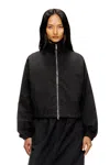 Diesel High-neck Technical Jogg Jeans Jacket In Black