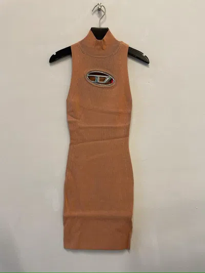 Diesel High-necked Sleeveless Dress In Brown