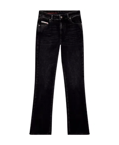 Diesel High-rise Bootcut Jeans In Black