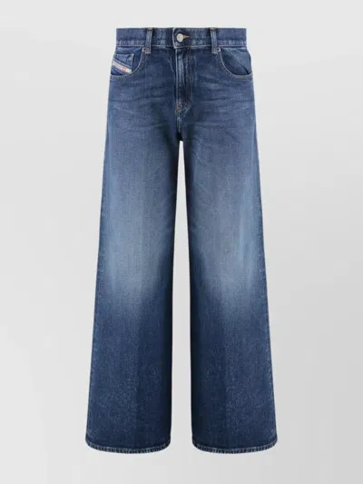 DIESEL HIGH-RISE FLARED JEANS WIDE LEG DESIGN