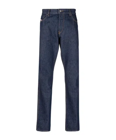 Diesel High-rise Straight-leg Jeans In Blue