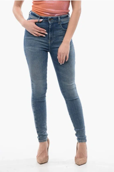 Diesel High Waist 1984 Slandy Skinny Fit Jeans 10cm L32 In Blue