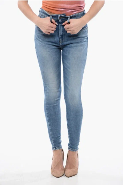 Diesel High Waist 1984 Slandy Skinny Fit Jeans 10cm L32 In Blue