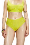 DIESEL HIGH-WAIST BRIEFS IN FLOCKED MESH