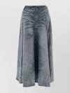 Diesel High Waist Distressed Skirt Collection In Gray