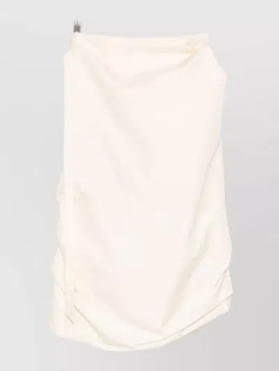 Diesel Knee-length Wrap Skirt In Beige Silk-nylon Blend In Neutral