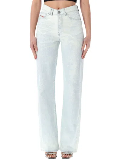 Diesel Sent Washed Straight-leg Jeans In Blue