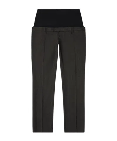 Diesel High-waisted Casual Pants In Black