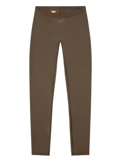 DIESEL HIGH-WAISTED GREEN TROUSERS WITH STREAMLINED SILHOUETTE