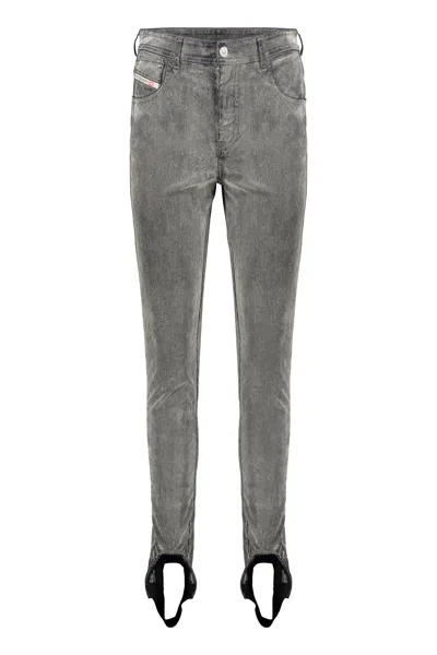 Diesel High-waisted Jeans In Gray