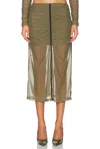 Diesel High Waisted Midi Skirt In Green